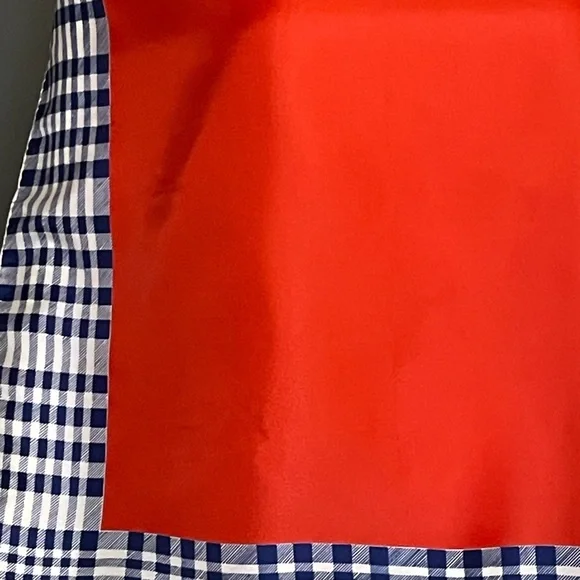 Super Cute Vintage Scarf Red Blue 23 In Sq Excellent Condition - Picture 6 of 7
